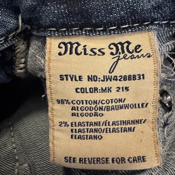 Miss Me Jeans Women’s Size 29 Bootcut JW4288B31 Bling Studded Flap Pockets - Image 6