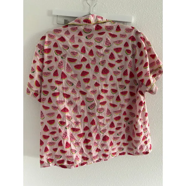 Crafted‎ by Mahogany Pajama Set Womens XL Watermelon Print Shorts Novelty Lounge - Image 2