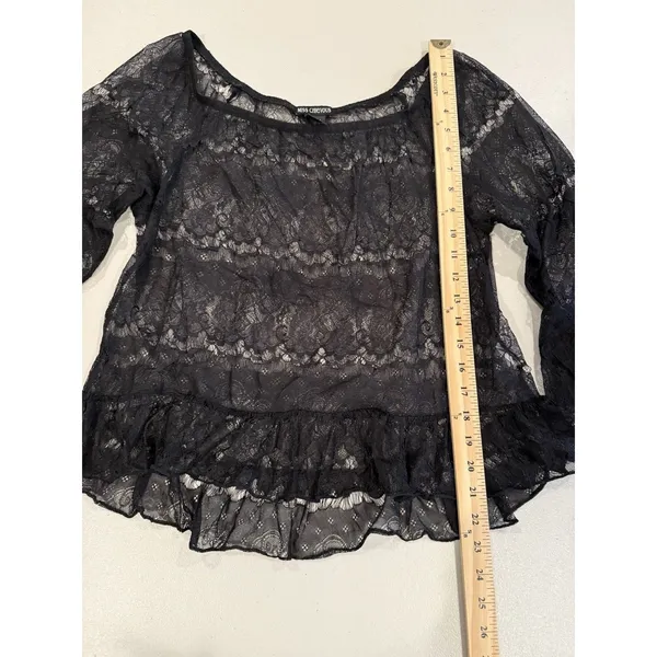 Miss Chievous Top Womens Large Lace Sheer Dark Romantic Vamp Whimsigoth Travel - Image 4