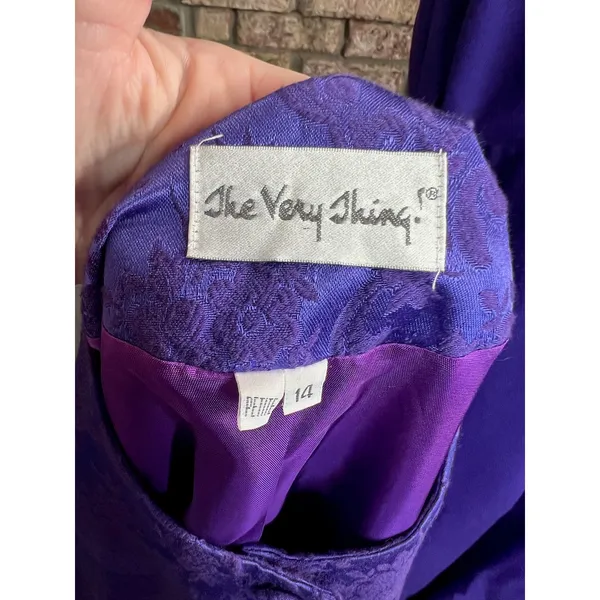 dress blazer formal purple 1970s floral - Image 9