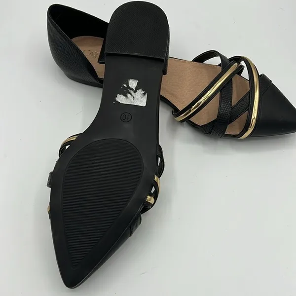 Cato Black Low Heels Shoes Slip on Size 10 Pointed‎ toes b38 - Image 6