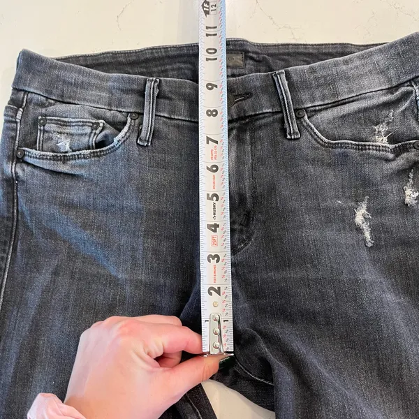 Mother Denim Undone‎ Hem Looker Ankle Jeans in Stealing Shadows size 28 - Image 11