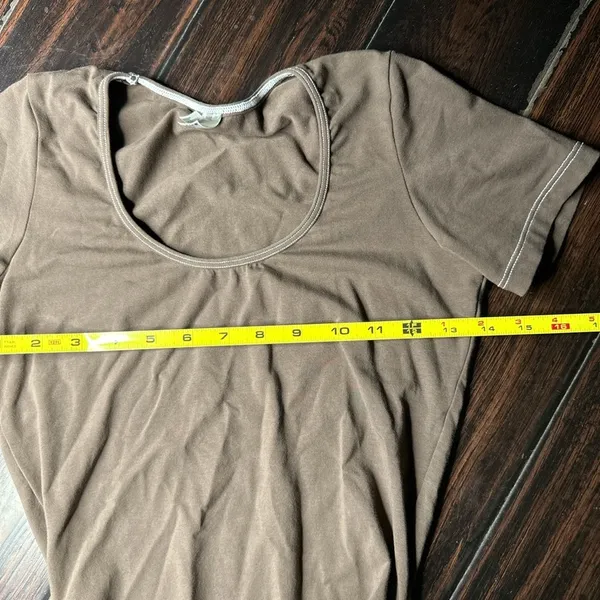 Bodysuit tee shirt short sleeve boho Los Angeles Apparel cotton spandex summer - Image 3