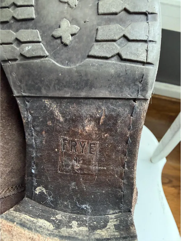Frye Elena Brown Suede Riding Boots size 8B - Image 5
