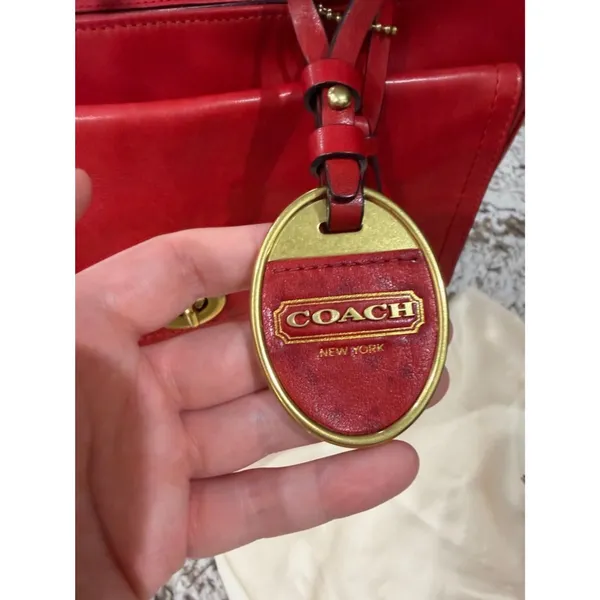 Coach Pocket Tote Legacy American Icons 19982 W/Og Tassel Hangtag & Brass Fob - Image 2