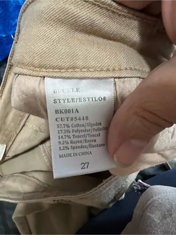 BKE Buckle Cream Skinny‎ Chino Pants Mid Rise Stretch Casual Neutral Jeans - Image 10