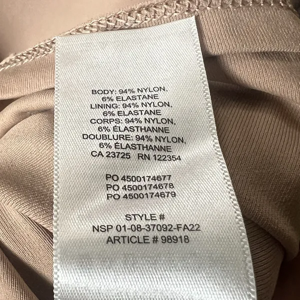 Babaton Aritzia Contour Squareneck Mini Dress Tan Camel Women’s XS Bodycon Party - Image 4