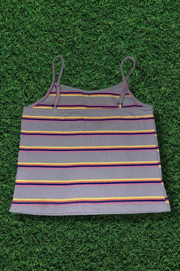 Striped Tank Top Purple Size L - Image 2