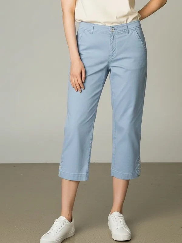 Dockers Women’s Light Gray Crop pants - Image 3