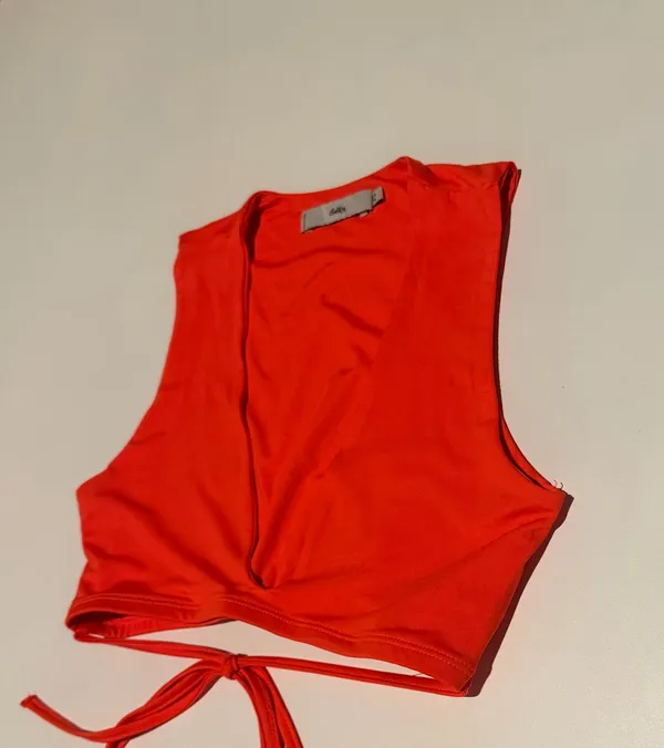 Adika Bright Orange Crop Top - Image 3