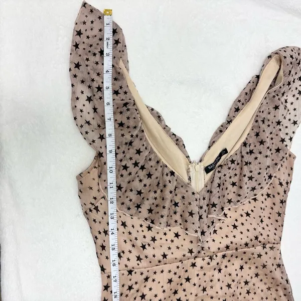Nasty Gal Cream Mini Sundress with stars Sleeveless Scoop Neck size‎ 4 - Image 10
