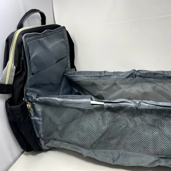 Hot Best Backpack Diaper bag Convertible Changing Pad Black Grey - Image 4