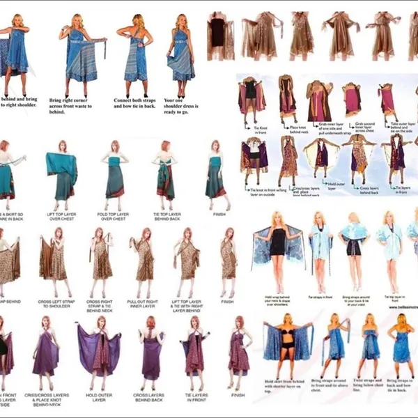 Reversible Maxi Wrap Skirt BINW716 Purple - Image 5