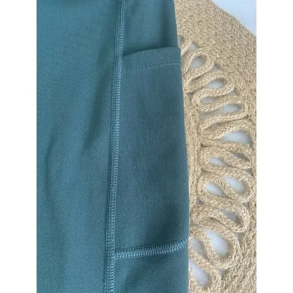 IUGA Yoga Green Butt Lift Leggings XSMALL High Waist Pockets - Image 12