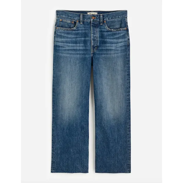 Madewell Petite Low Slung Baggy Crop Jean Croswell Wash Blue Relaxed US 30 P NWT - Image 6