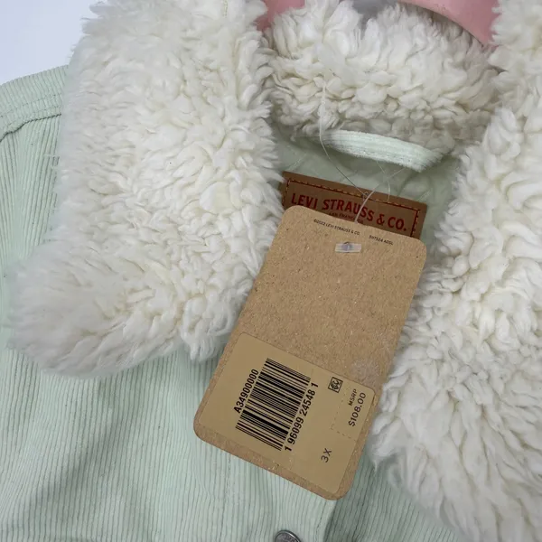 Levi's Trendy Plus Size Faux-Sherpa Baby Baggy Trucker Jacket Sz 3X - Image 5