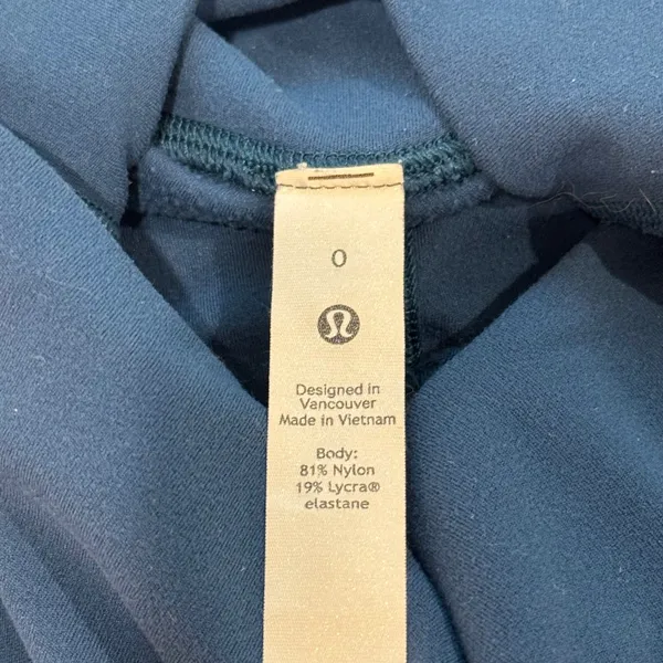 Lululemon Align Biker Shorts Womens 0 Teal Blue Nulu High Rise 6" Inseam Yoga - Image 3
