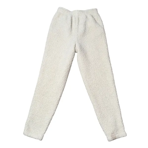 SKIMS Teddy Joggers Women Small‎ Bone White Good Fleece Loungewear Sweatpants - Image 2