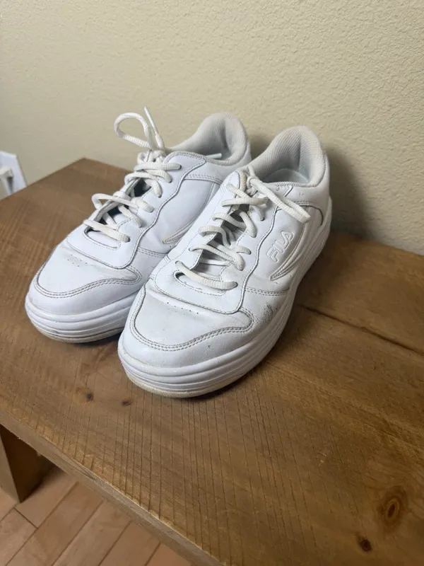 Fila Women's WX-100 Sneakers leather Platform Tennies Shoes Size 8 - Image 6