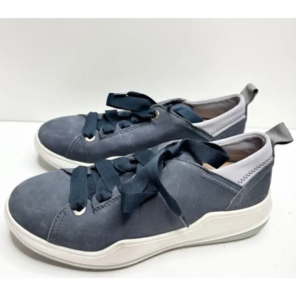 Romika Blue Suede Leather Lace‎ Up Comfort Sneakers Women's Size 6US - Image 4