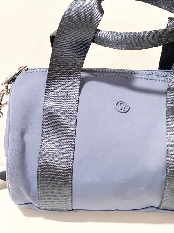 Lululemon Knit Nylon Mini Barrel Duffle Oasis Blue - Image 2