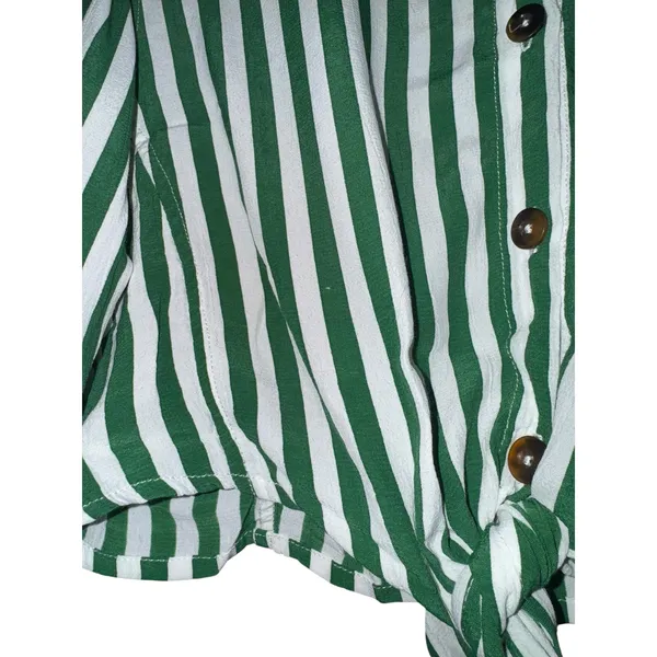 Faithfull‎ The Brand Beau Rivage Top in Zeus Stripe Women's 8 Nautical Preppy - Image 4