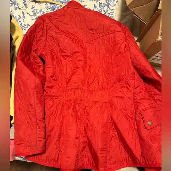 Barbour Cavalry Polarquilt Quilted Jacket in RED - Image 6