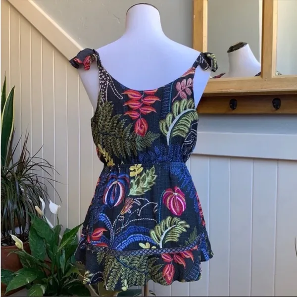 Farm Rio x Anthropologie Tropical Themed Button Down Tank New Wout tag 🏷️ - Image 8