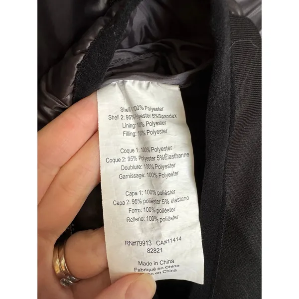 Luxe Essentials Denim‎ (LED) black puffer vest size L - Image 4