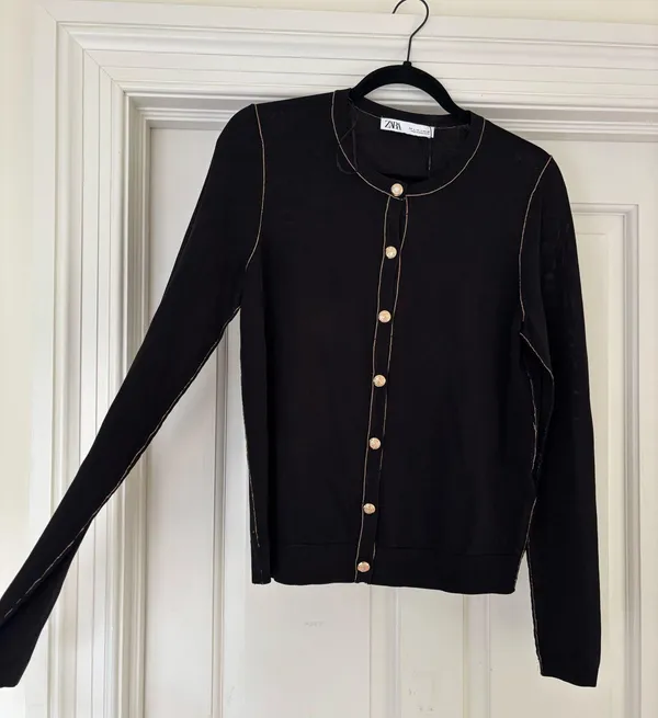 ZARA Black and Gold Cardigan - Image 5