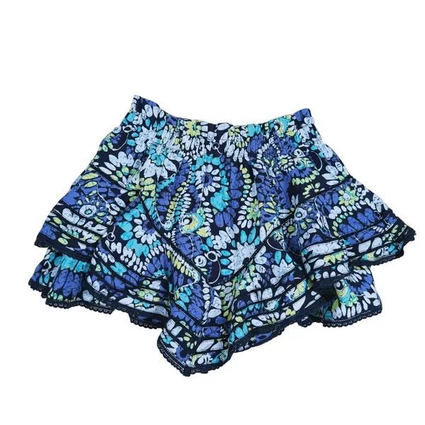 NWT Aerie Floral Lace Tiered Ruffle Skort Size XS Blue Coquette Fairy Y2K - Image 3