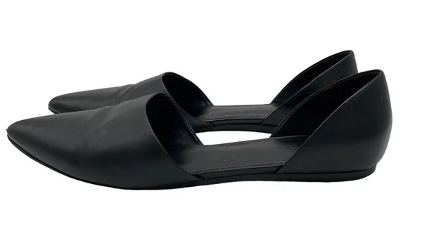 Vince Nina Leather D'Orsay Flats - Black - 11M - Image 4