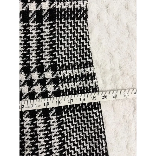 NEW Zara Black White Textured Houndstooth Tweed Pinafore Apron Mini Dress M - Image 11