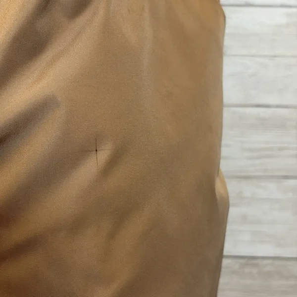 Zara Womens M Jacket Down Puffer Bronze‎ Brown Hooded Oversized Long EUC Pockets - Image 9