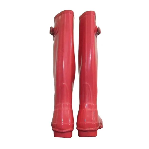 Hunter Pink Original Gloss Rain Boots Sz 5F - Image 3