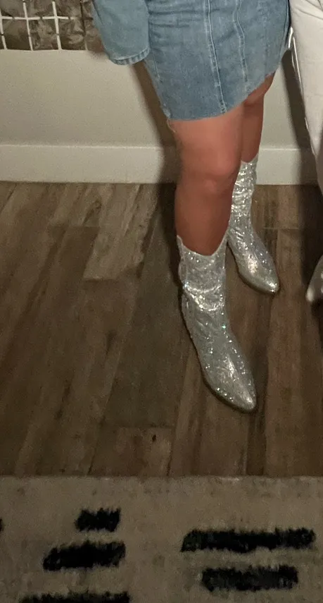 Shein Sparkly Cowboy Boots - Image 4