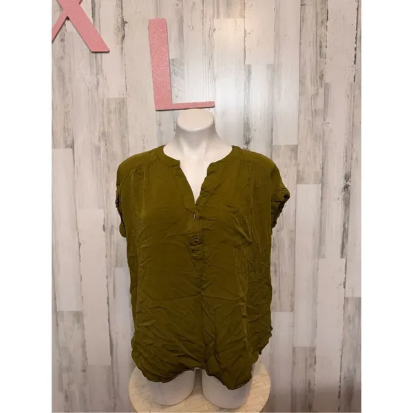 Rose & Olive green blouse size XL - Image 6