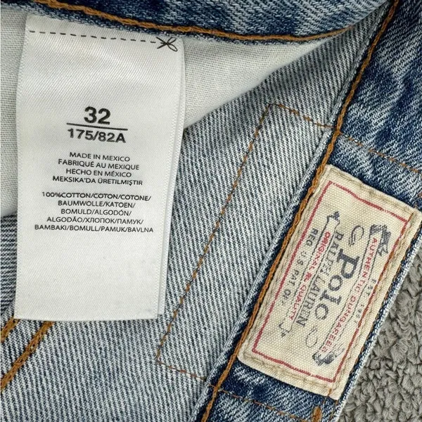 Polo Ralph Lauren‎ Distressed Star Patch Crosby Denim Shorts Blue Size 32 - Image 11