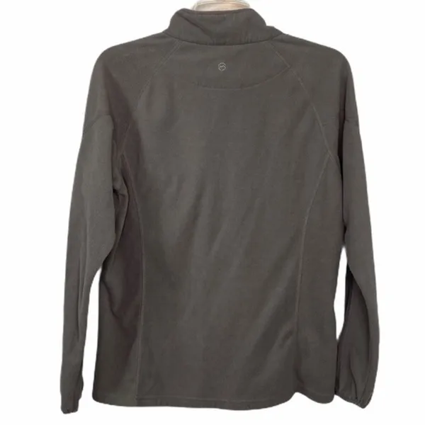 Magellan Outdoors Grey Lightweight Fleece Quarter Zip Pullover Jacket Athletic L - Image 3