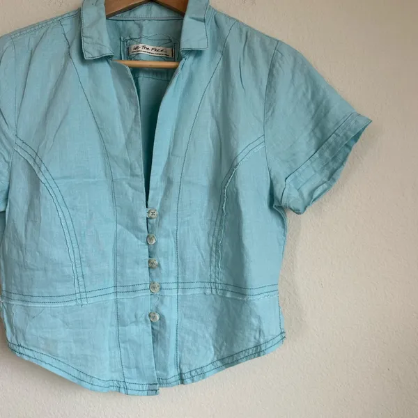 Free People Annabelle Linen Shirt - Image 4