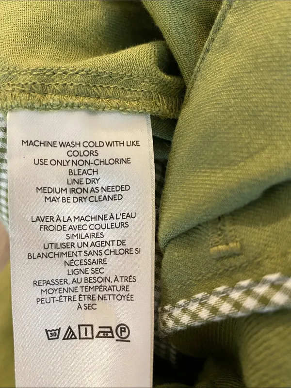 Maeve Anthropologie Colette Wide Leg Button Fly Linen Blend Cilantro 12 TALL - Image 7