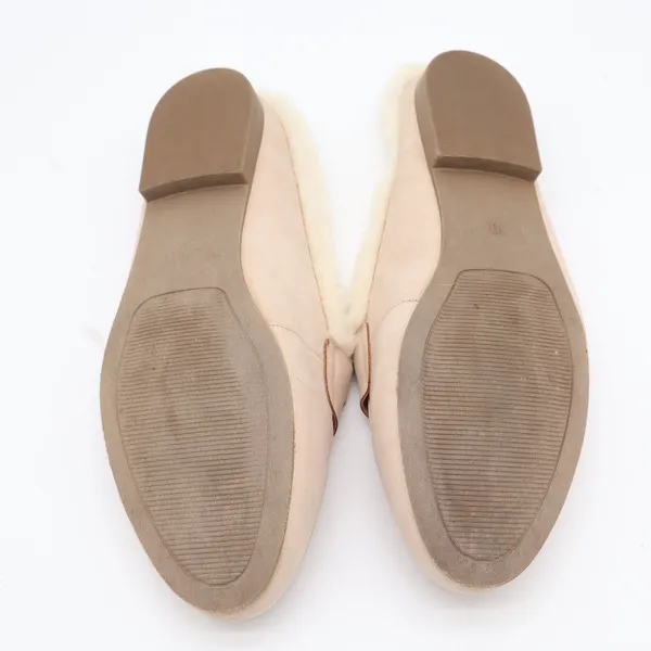Serra Womens Tan Faux Suede Penny Loafer Mules Faux Fur Lined Size 10 - Image 9