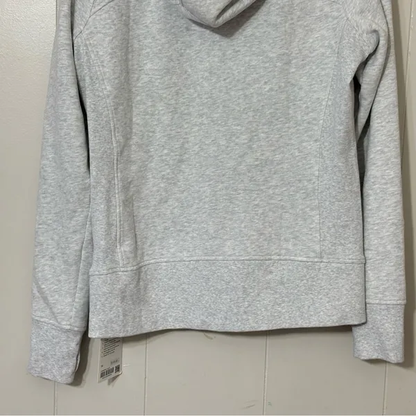 Lululemon Scuba Full Zip Hoodie Gray Size 14 NWT Cotton Athleisure Jacket Logo - Image 10