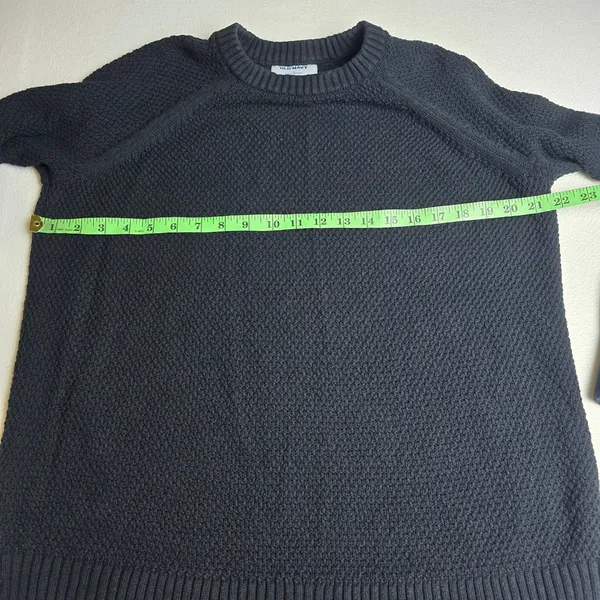 Old Navy Womens Black Jack Stitchy PO Cotton Textured Knit Sweater‎ M 726147-02 - Image 7