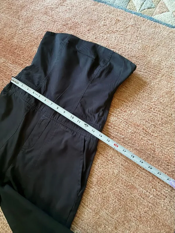 Zara Strapless Cargo Jumpsuit by Zara Black Size XS - Image 7