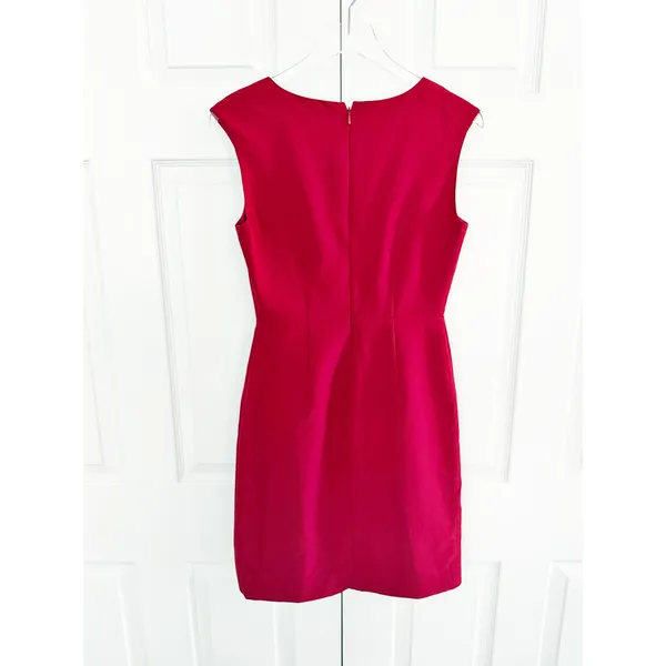 Cupcakes and Cashmere Angie Cherry Red Square Neck Sheath Dress Date Night Chic - Image 8