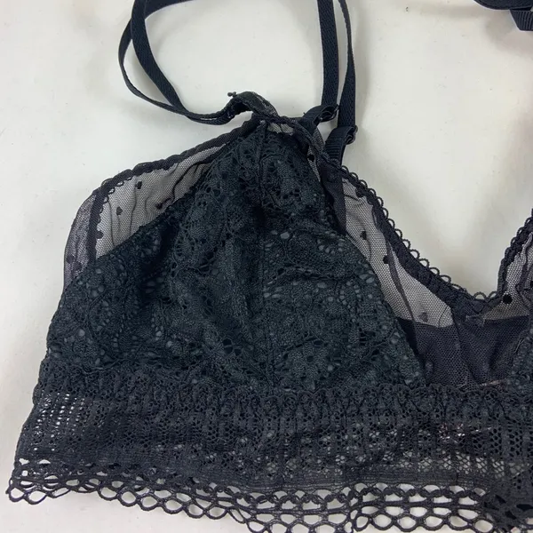 Victorias Secret blk lace spaghetti bralette - Image 2