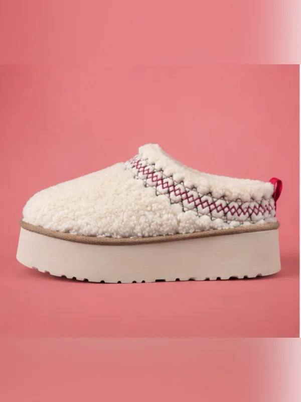Platform off-white / cream slip-on women's size 7.5 52/80 - Image 3