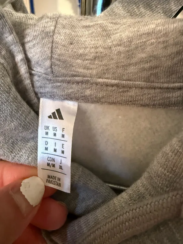 Adidas Grey Camo Graphic Print Hoodie - Image 4