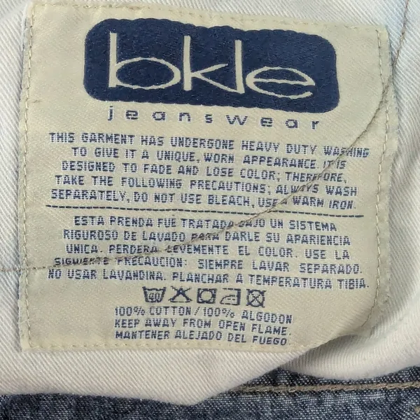BKE Size 29 Denim High Rise Blue Jean Shorts Retro Vintage Cotton Button Fly - Image 9